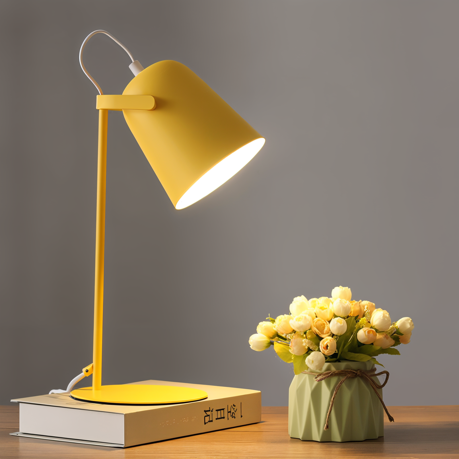 Lampe de Bureau Design Abat-Jour Blanc - PanierRoyale