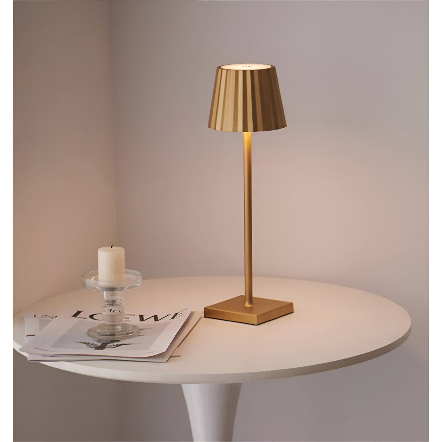 Lampe de Table LED sans Fil avec Dimmer tactile, Aluminium, 3 Niveaux de Luminosité