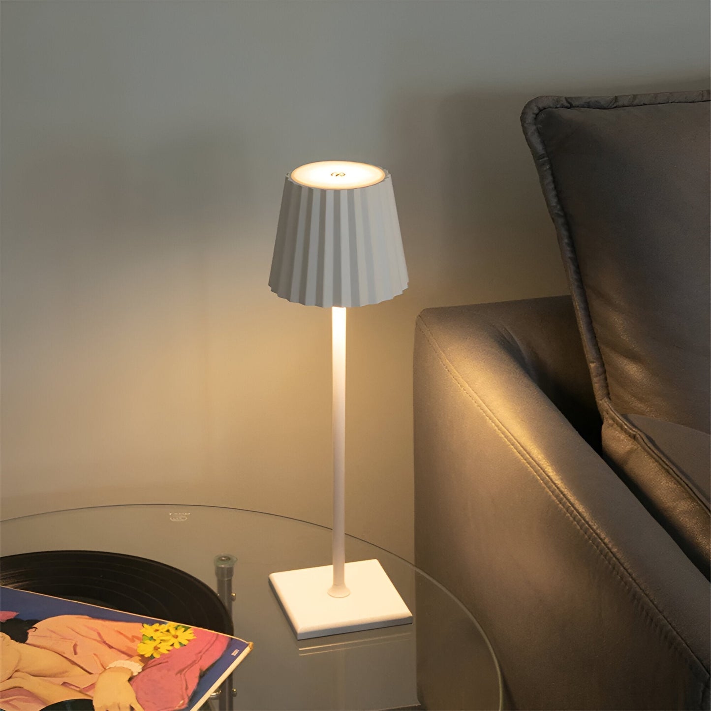 Lampe de Table LED sans Fil avec Dimmer tactile, Aluminium, 3 Niveaux de Luminosité