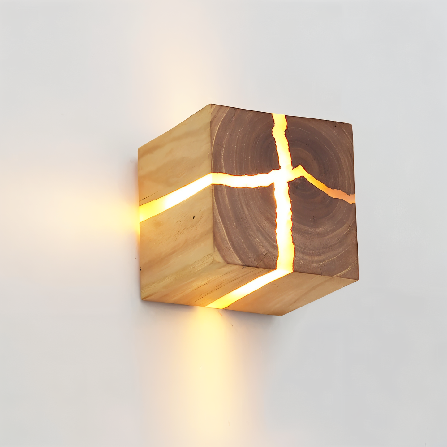 Lampe Murale Bois LED Naturel Moderne