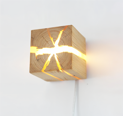 Lampe Murale Bois LED Naturel Moderne