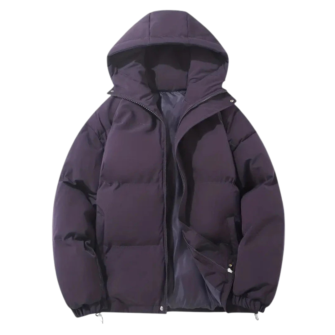 Veste d'hiver noir réversible et chaud pour homme