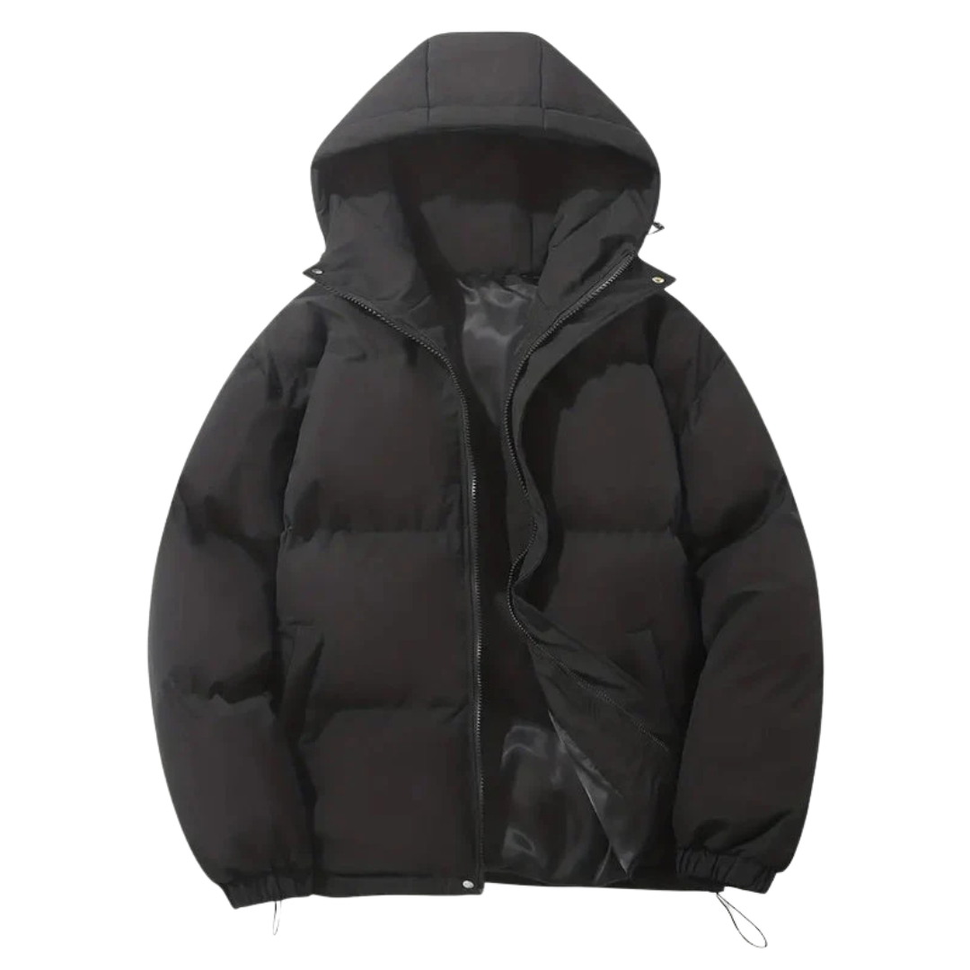 Veste d'hiver noir réversible et chaud pour homme - PanierRoyale