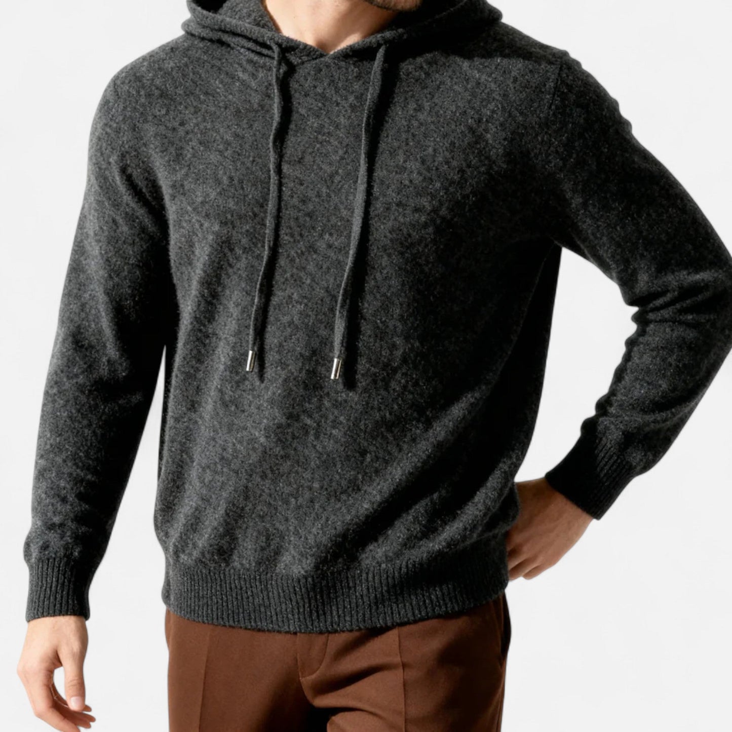 Pull Homme Laine Brun Chaud Hiver