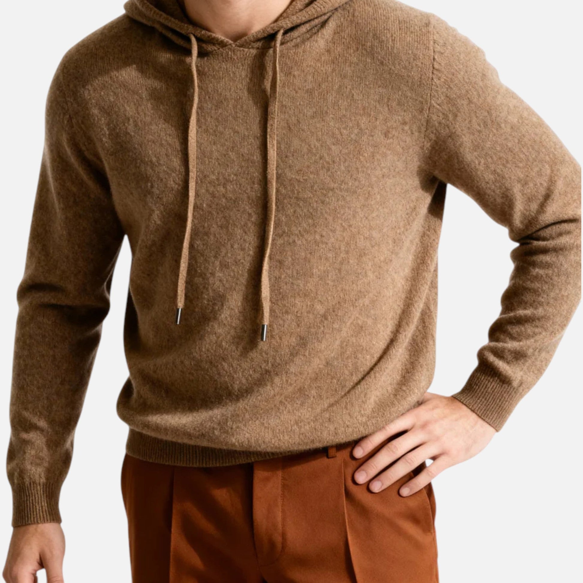 Pull Homme Laine Brun Chaud Hiver - PanierRoyale