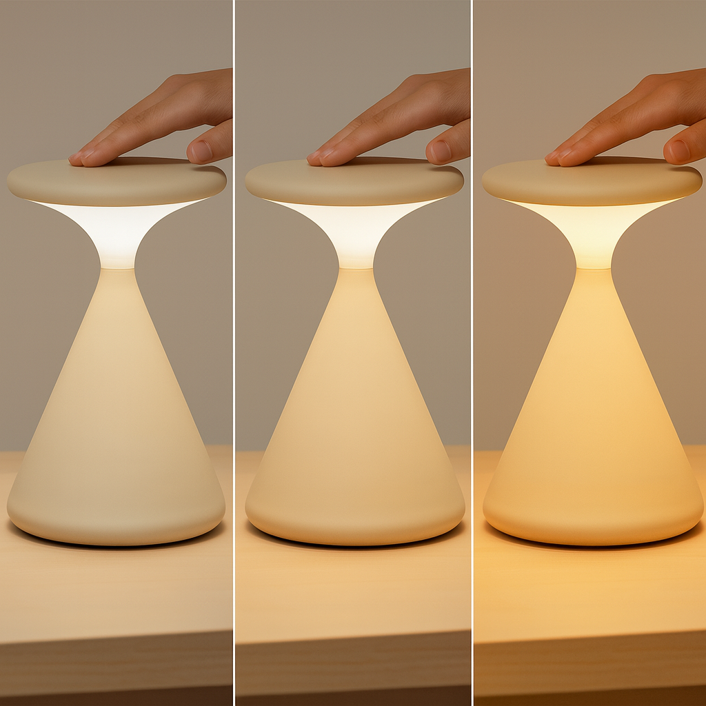 Horalia™ – lampe de table led rechargeable ambiance chaude réglable