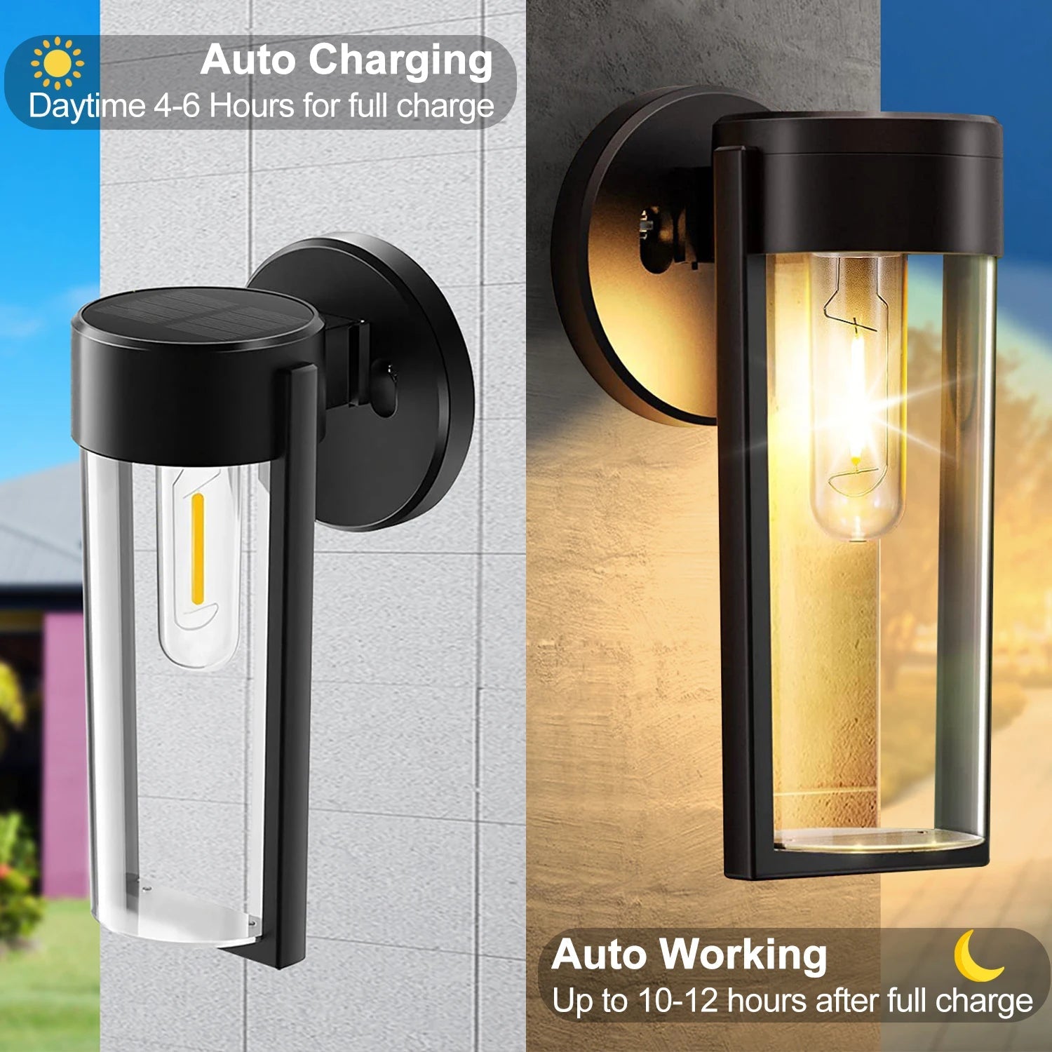 HorizonVue™ – Applique Murale Solaire Écologique Étanche IP65