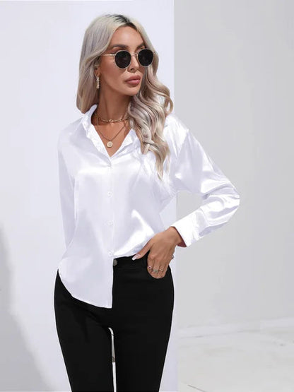 Blouse Femme Manches Longues Élégante pour Soirée