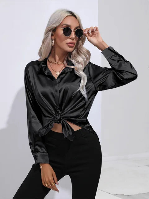 Blouse Femme Manches Longues Élégante pour Soirée - PanierRoyale