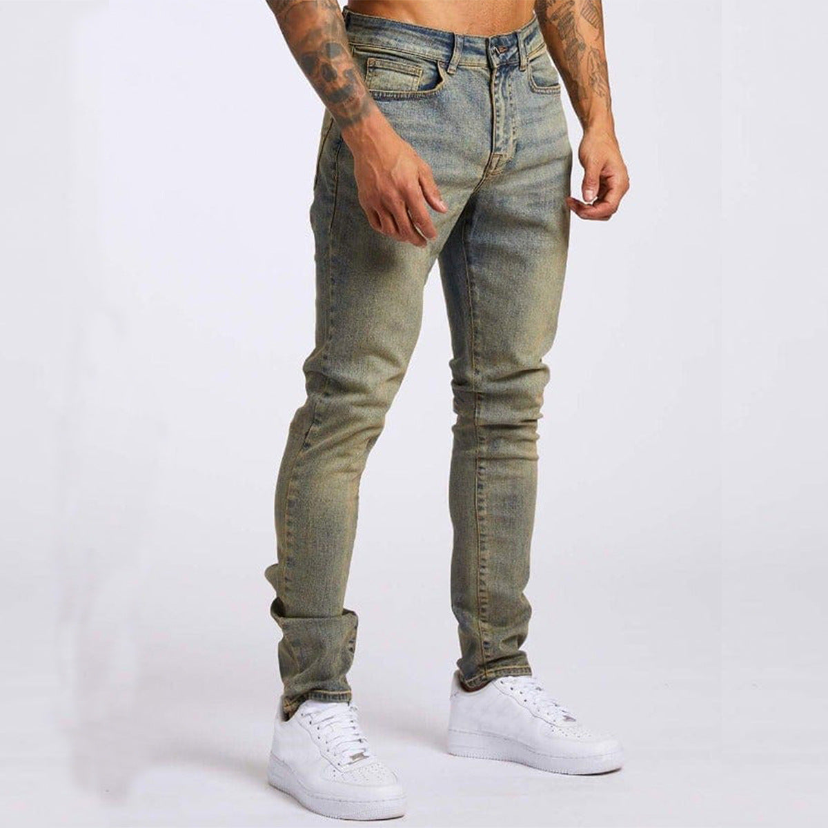 Pantalon Homme Droit Confortable pour Usage Quotidien