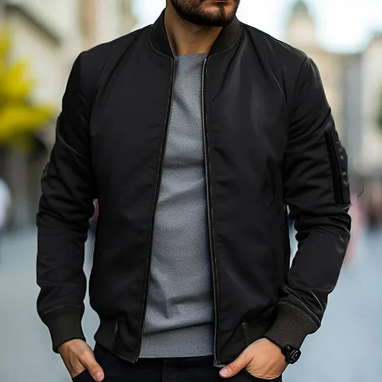 Veste Bomber Homme Sport Chic - Tissu Lightweight et Poches Pratiques - PanierRoyale
