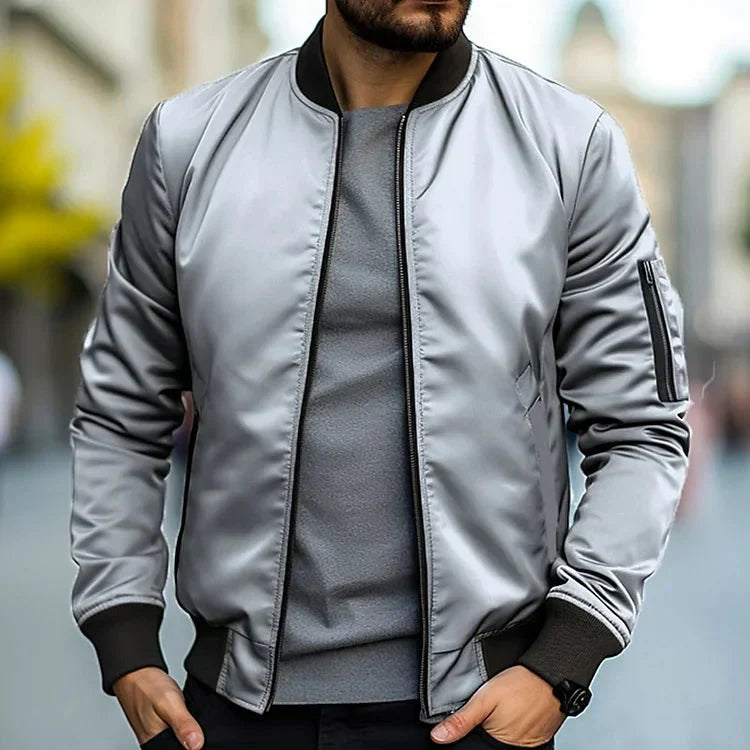Veste Bomber Homme Sport Chic - Tissu Lightweight et Poches Pratiques