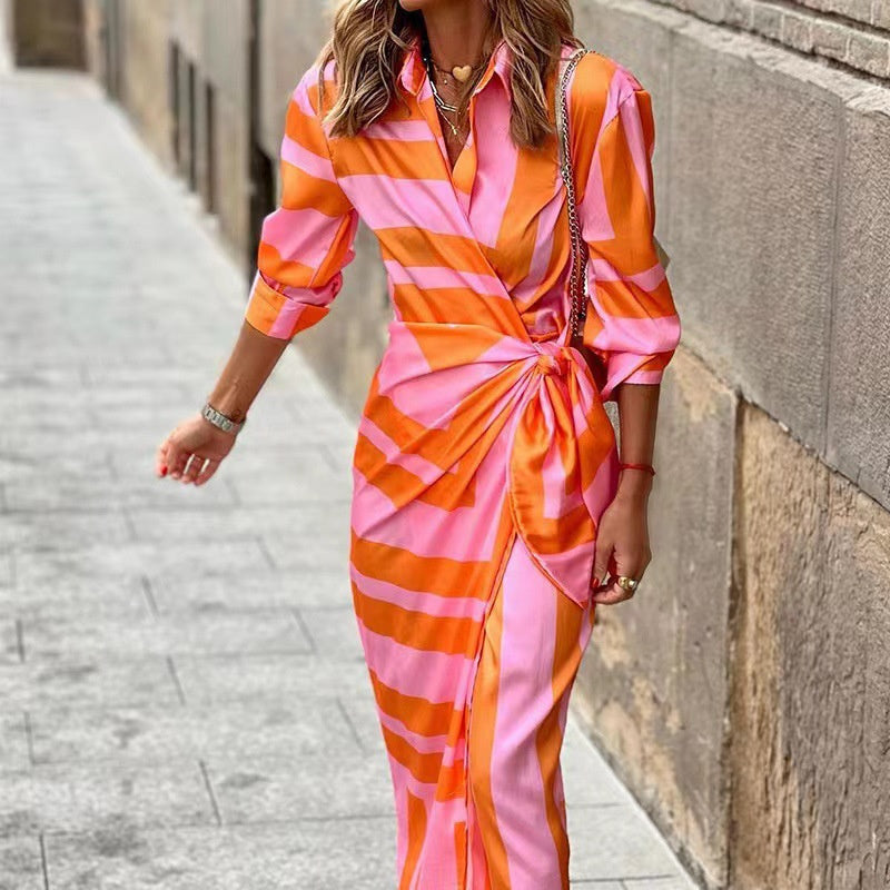 Robe Élégante Femme Florale Droite Confortable - PanierRoyale