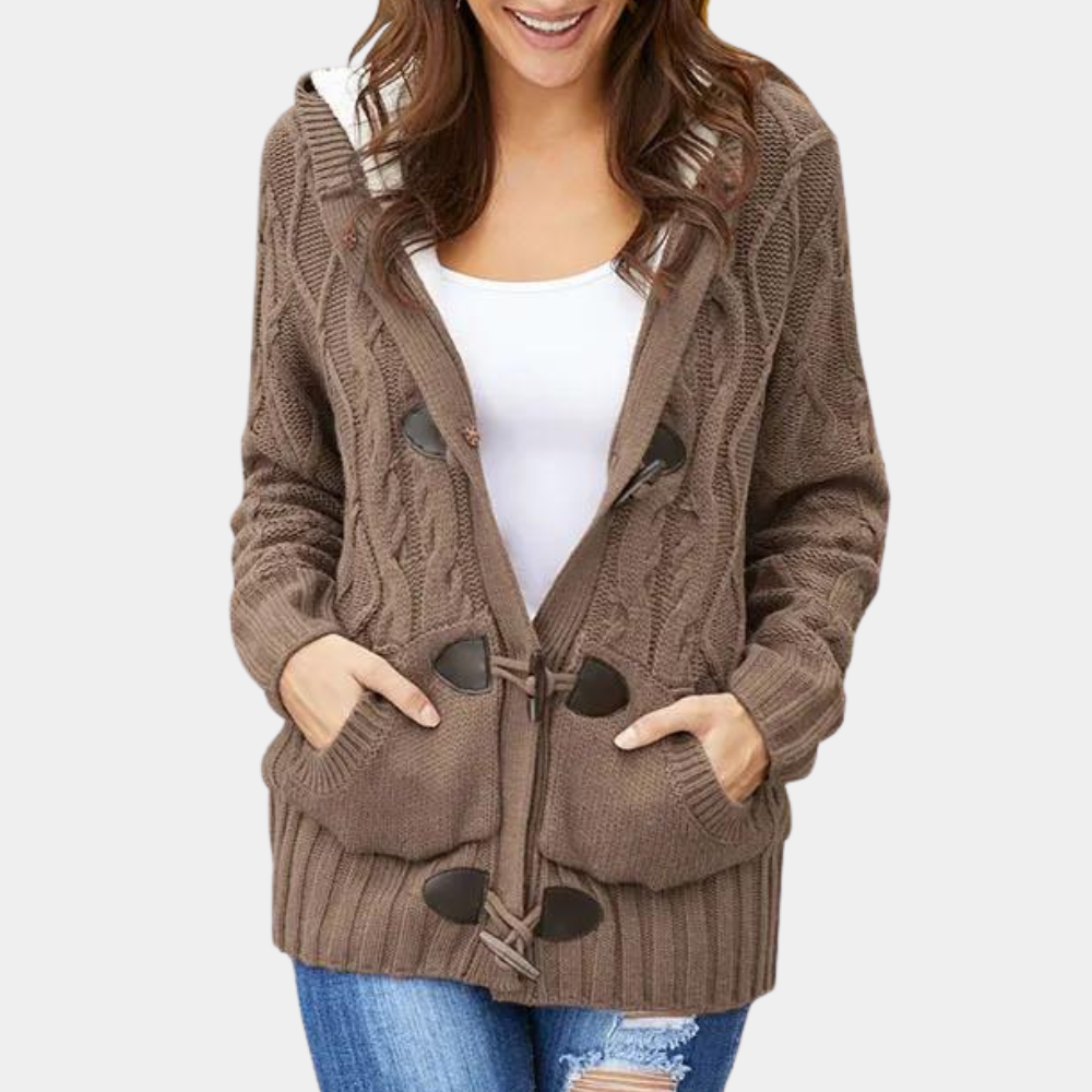 KAHLIA - Cardigan à Capuche Détendue pour Femme