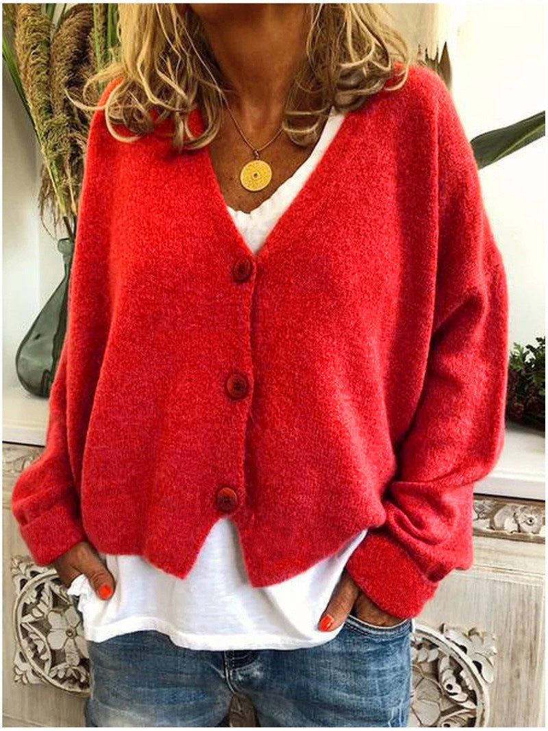 Gilet Femme Doux et Confortable à Col en V