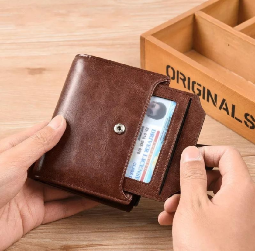Portefeuille Homme Sécurisé Anti-Vol avec Protection RFID