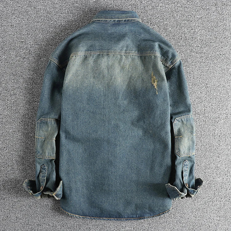 Chemise Denim Usée pour Homme