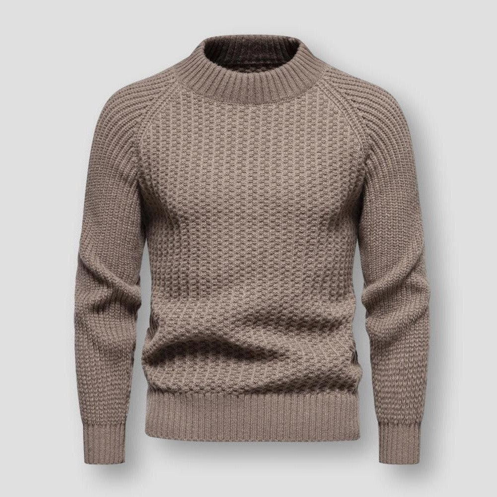 Pull Homme Tricot Waffle Chaud et Doux