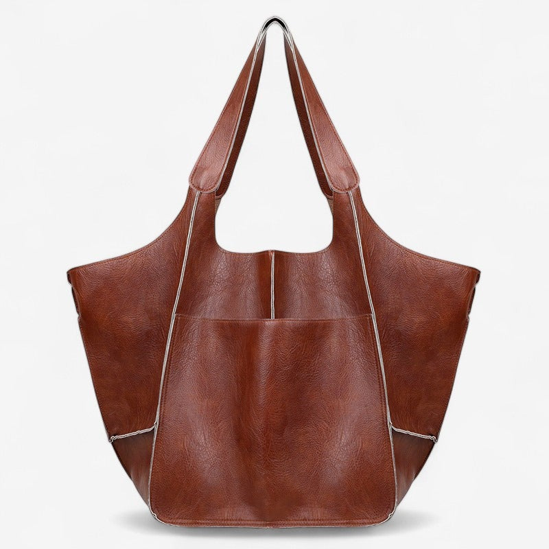 Sac à Main en Cuir Vaste et Pratique avec Poches Intérieures