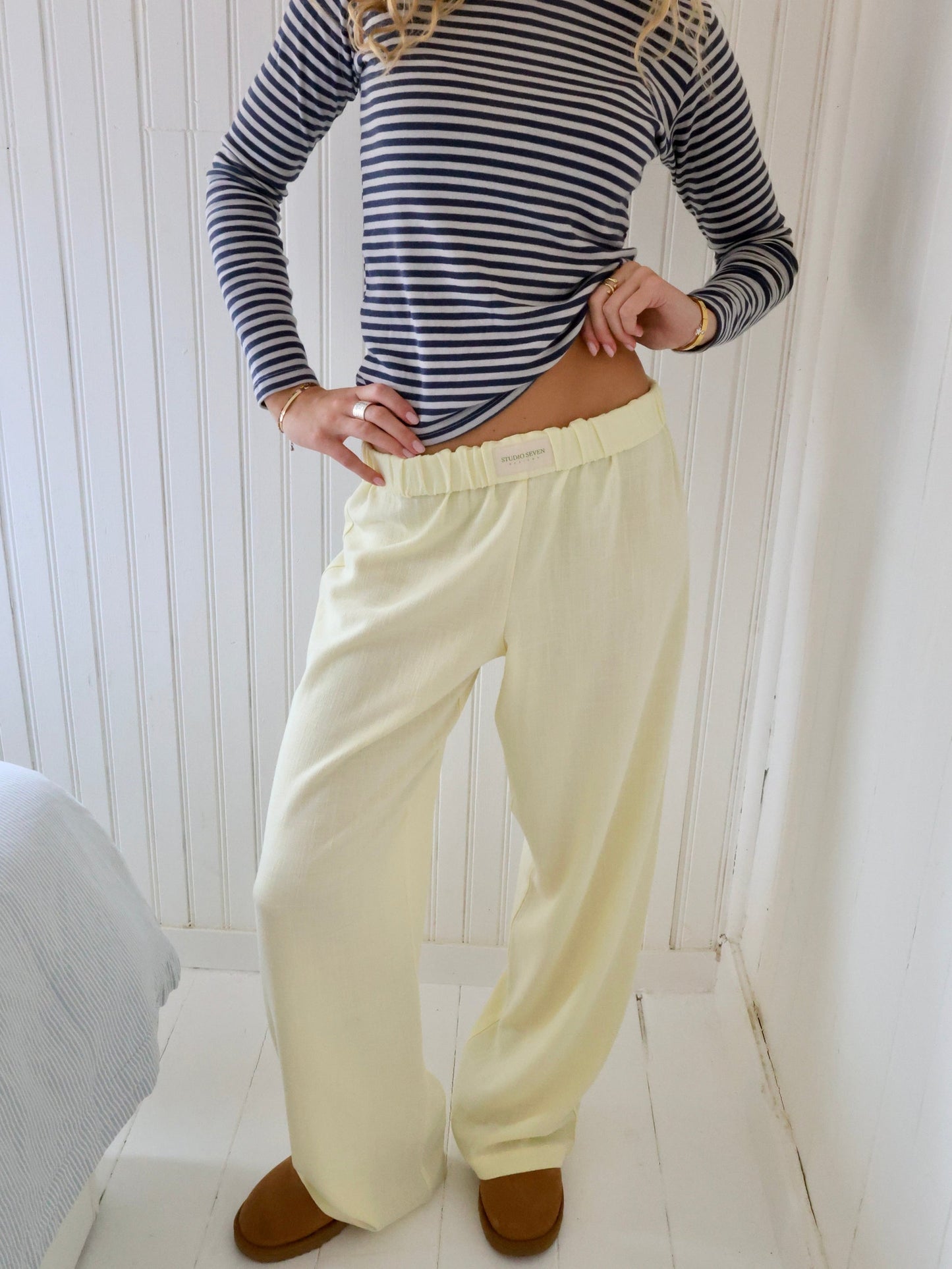 Pantalon décontracté taille haute confortable homme