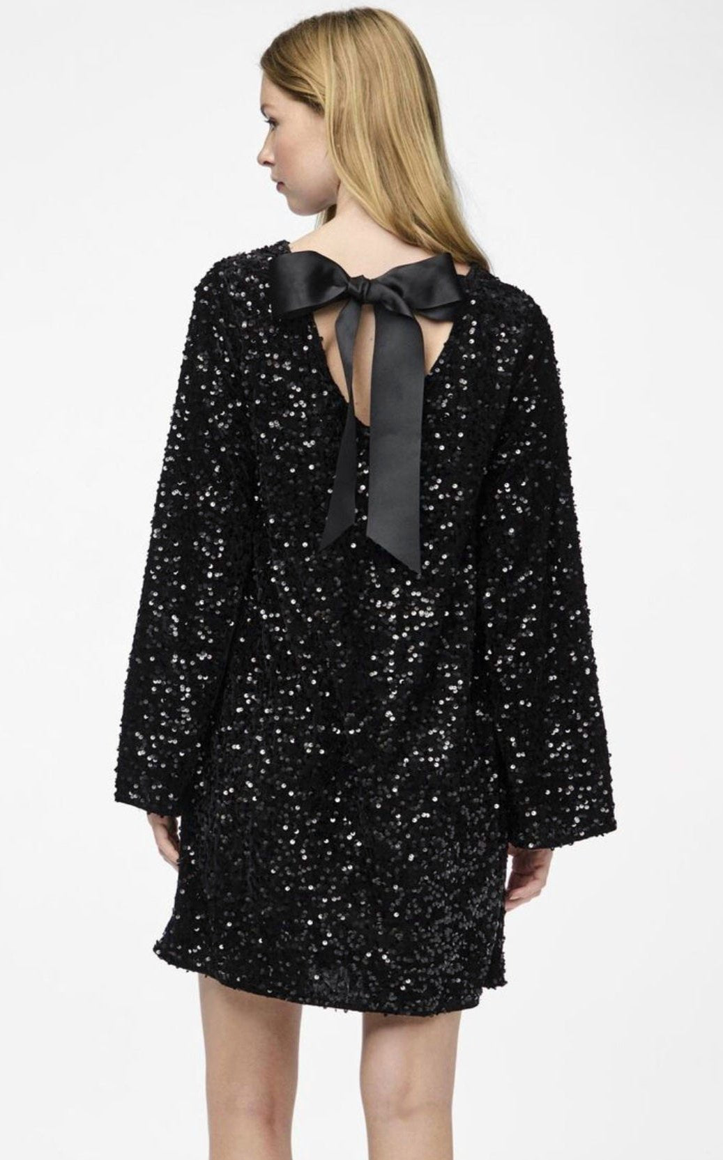 Robe de Soirée Femme Élégante Pailletée Taille Cintrée