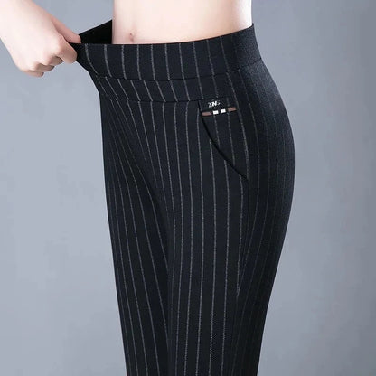 Pantalon Femme Noir Chic avec Poches Pratiques