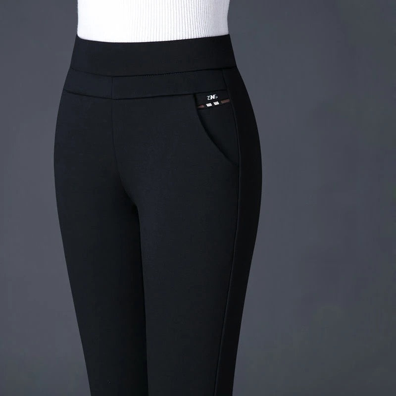 Pantalon Femme Noir Chic avec Poches Pratiques - PanierRoyale