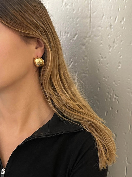Boucles d'Oreilles Ronde Or 18k Élégantes - BerlinGlamour