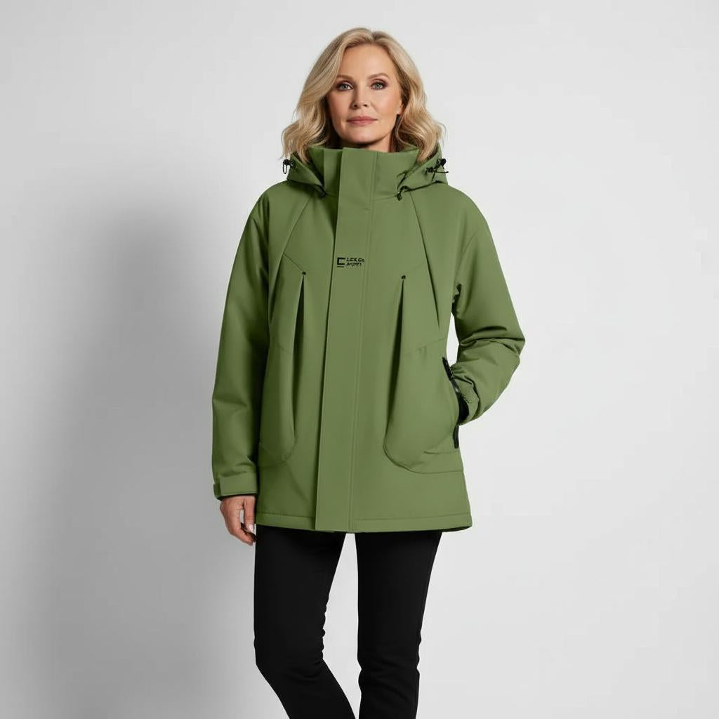 Veste imperméable femme verte légère