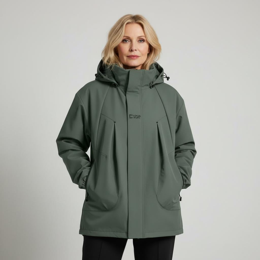 Veste imperméable femme verte légère - PanierRoyale
