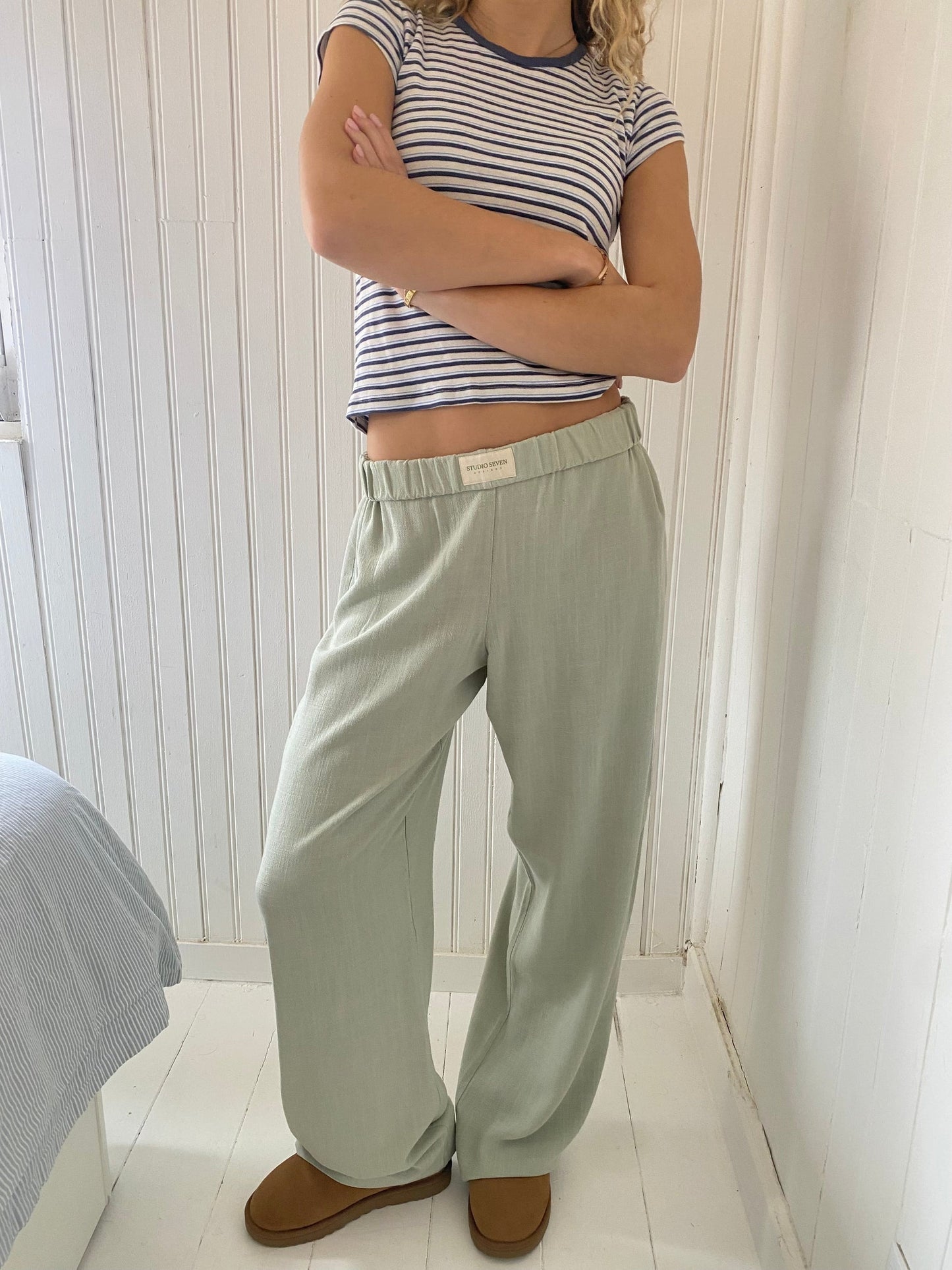 Pantalon décontracté taille haute confortable homme
