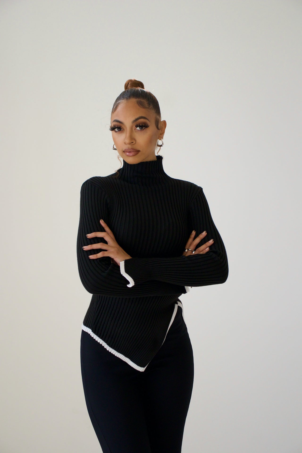 Pull à Col Roulé Femme Classique
