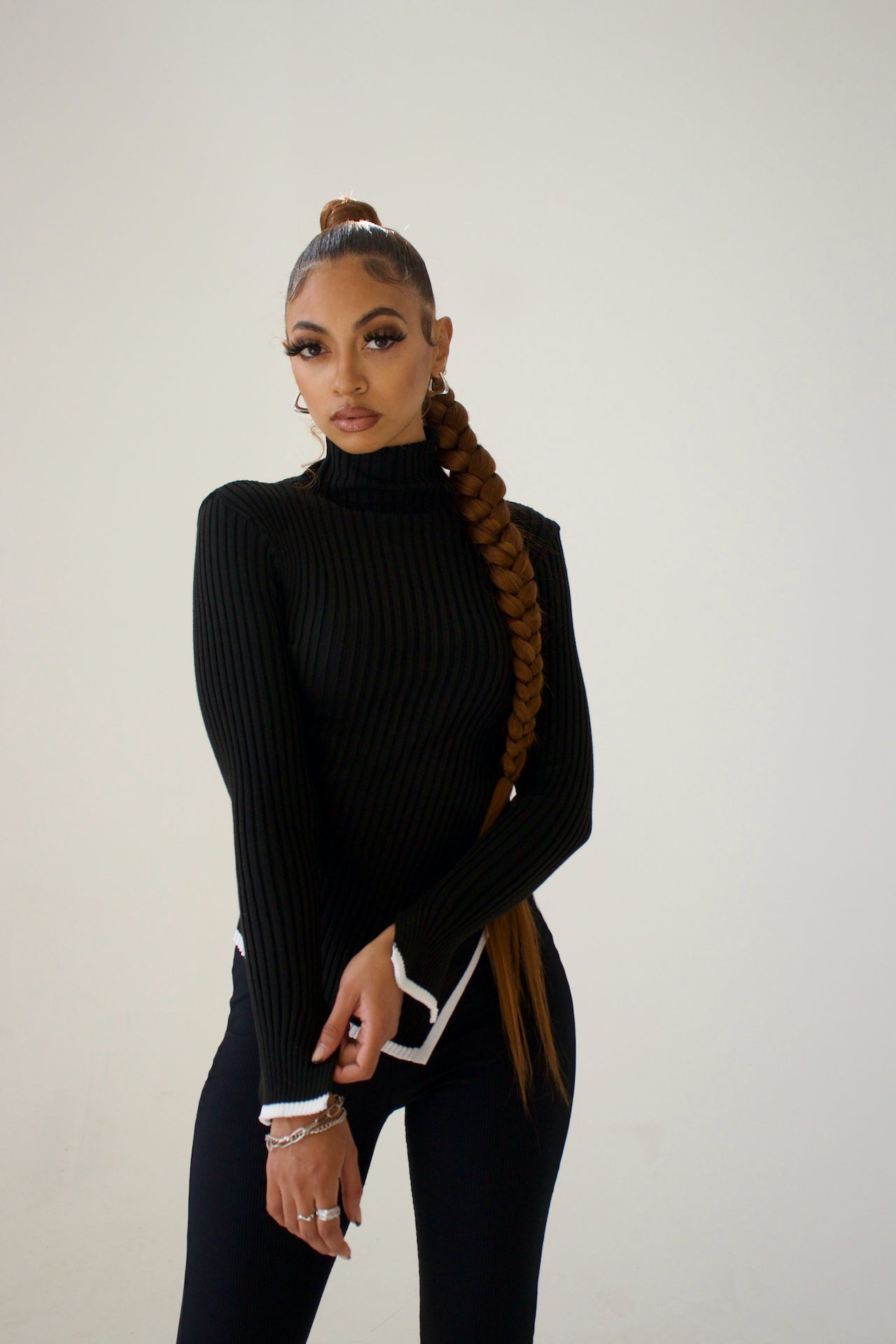 Pull à Col Roulé Femme Classique