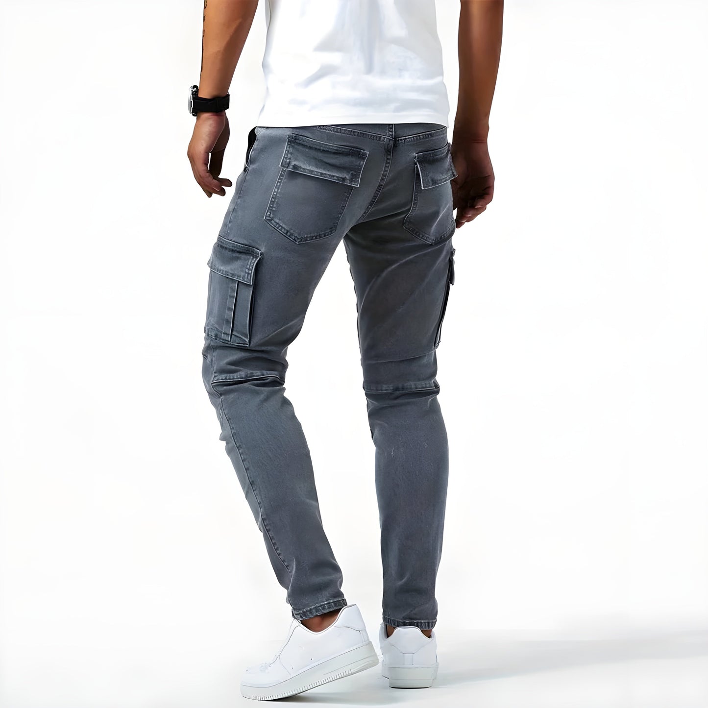 Pantalon Cargo Homme Slim avec Multipoches