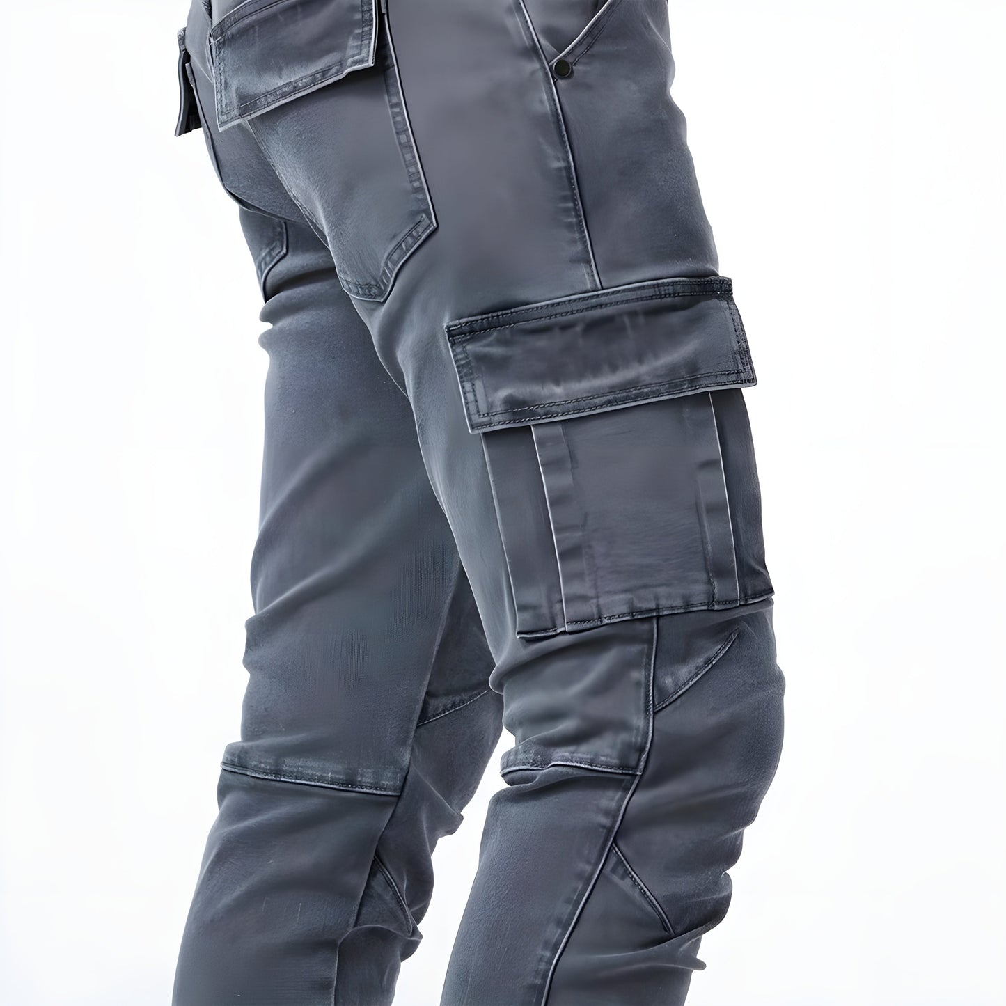 Pantalon Cargo Homme Slim avec Multipoches