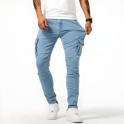 Pantalons Jeans Décontractés à Poches Coutures