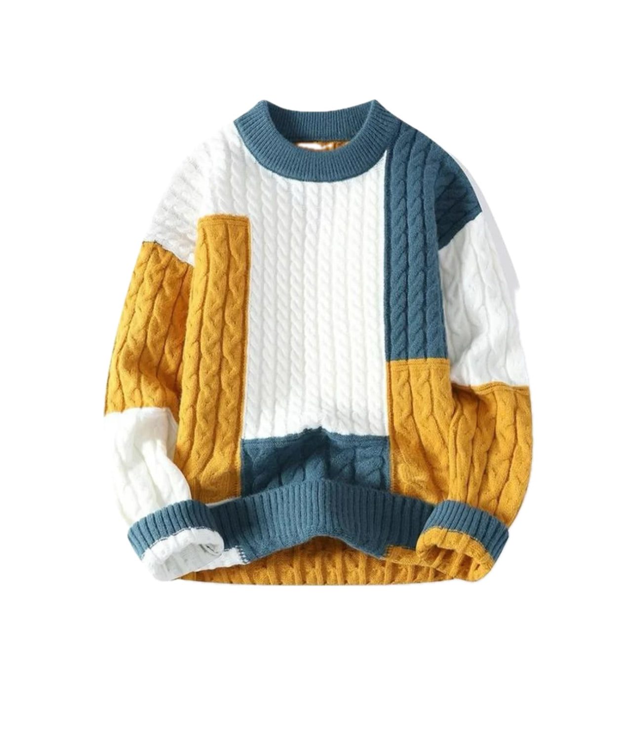 Pull Coloré Patchwork Moderne et Élégant