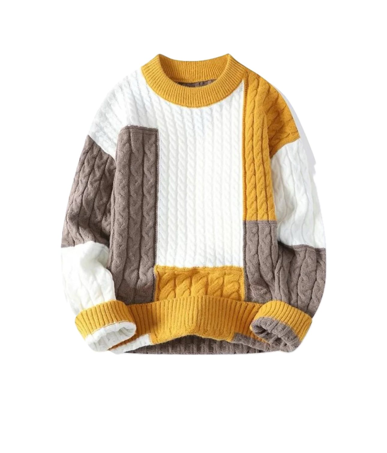 Pull Coloré Patchwork Moderne et Élégant