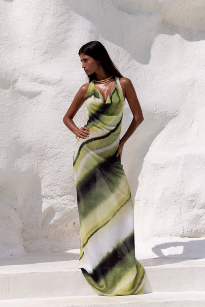 Robe été décolleté en V pour femme