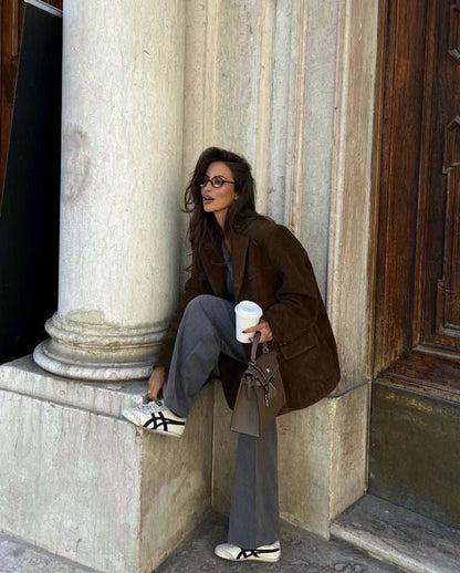 Blazer femme oversize élégant pour travail et détente