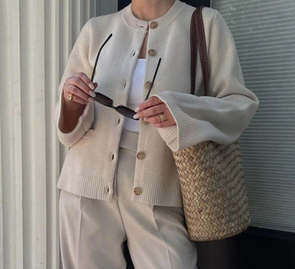 Cardigan Femme Manches Longues avec Poches Confortable - PanierRoyale