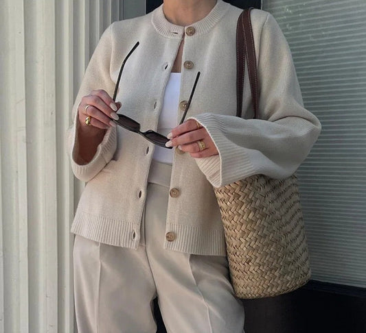 Cardigan Femme Manches Longues avec Poches Confortable - PanierRoyale