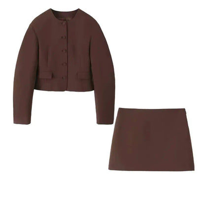 Robe Élégante Femme : Combinaison Chic avec Blouse en Dentelle et Jupe Longue - PanierRoyale
