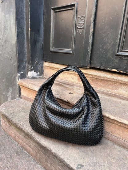 Sac à main cuir tressé élégant pour femme
