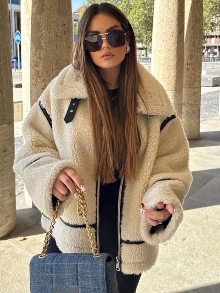 Veste en Peluche Douce et Chaude pour Femme - PanierRoyale