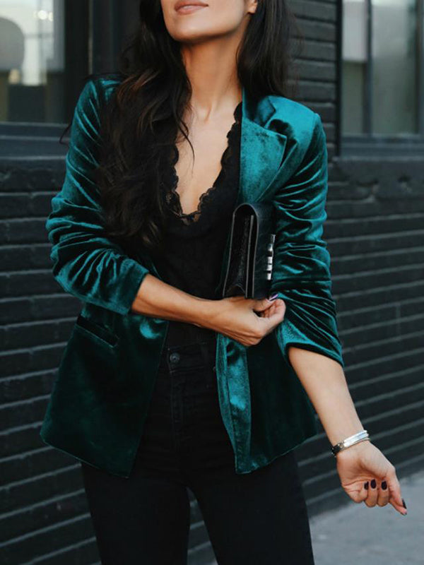 Veste en Velours Chic et Élégante pour Femme