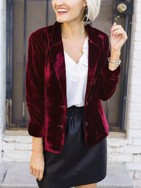 Veste en Velours Chic et Élégante pour Femme