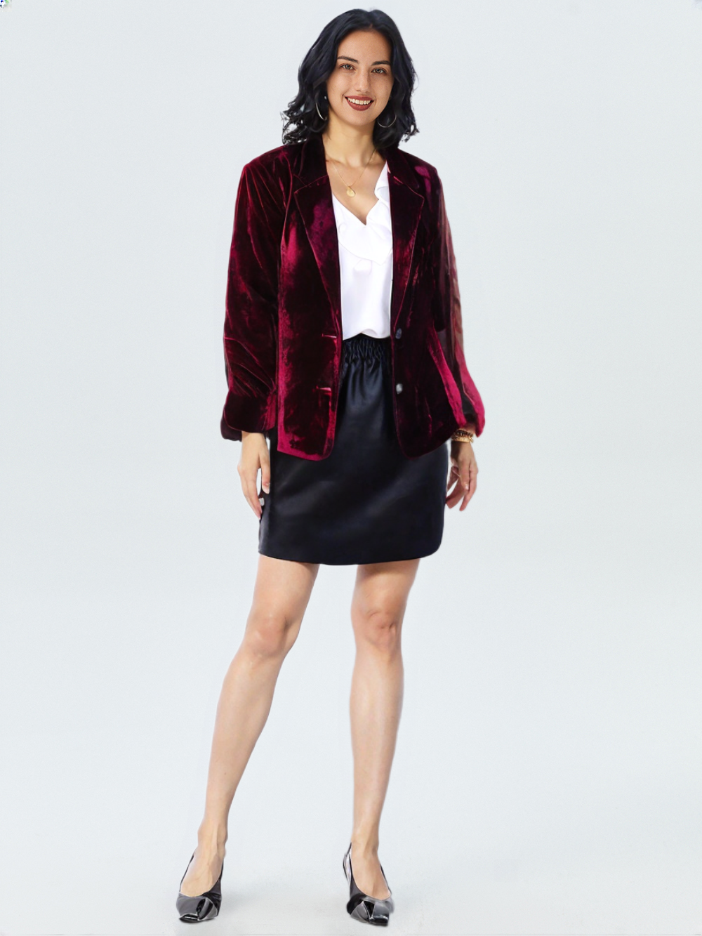 Veste en Velours Chic et Élégante pour Femme - PanierRoyale