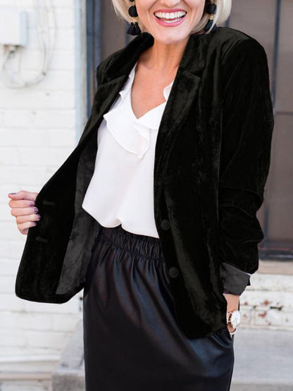 Veste en Velours Chic et Élégante pour Femme