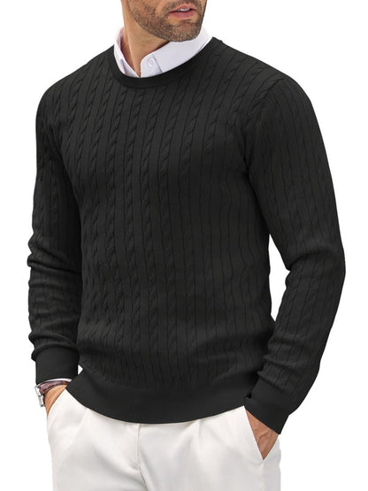 Pull Homme Slim Fit Col Rond en Tricot Fin